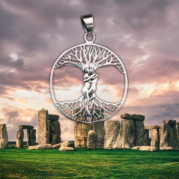 Ancien Pendentif Argent Massif 925 - Breloque Art Déco Style Religieux