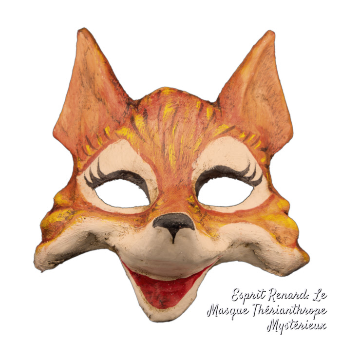 Masque Therian Fait Main - Style Demi-masque Chat Blanc En Feutrine - Pièce Unique Pour Quadrobics